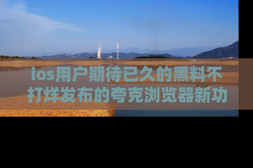 ios用户期待已久的黑料不打烊发布的夸克浏览器新功能上线啦!
