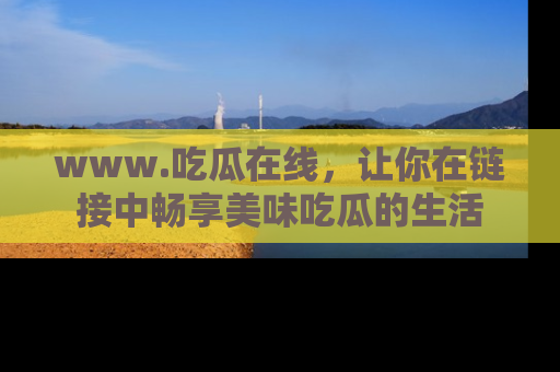www.吃瓜在线,让你在链接中畅享美味吃瓜的生活