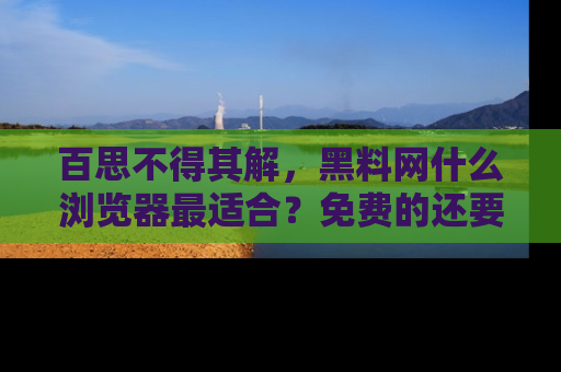 百思不得其解，黑料网什么浏览器最适合？免费的还要能吃瓜太难了！