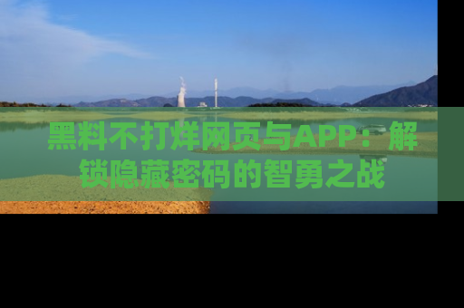 黑料不打烊网页与APP：解锁隐藏密码的智勇之战