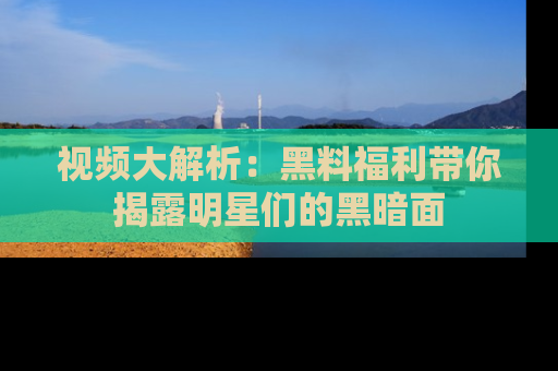视频大解析：黑料福利带你揭露明星们的黑暗面