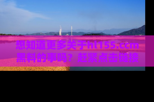 想知道更多关于hl155.ccm黑料的事吗？赶紧点击链接了解吧！